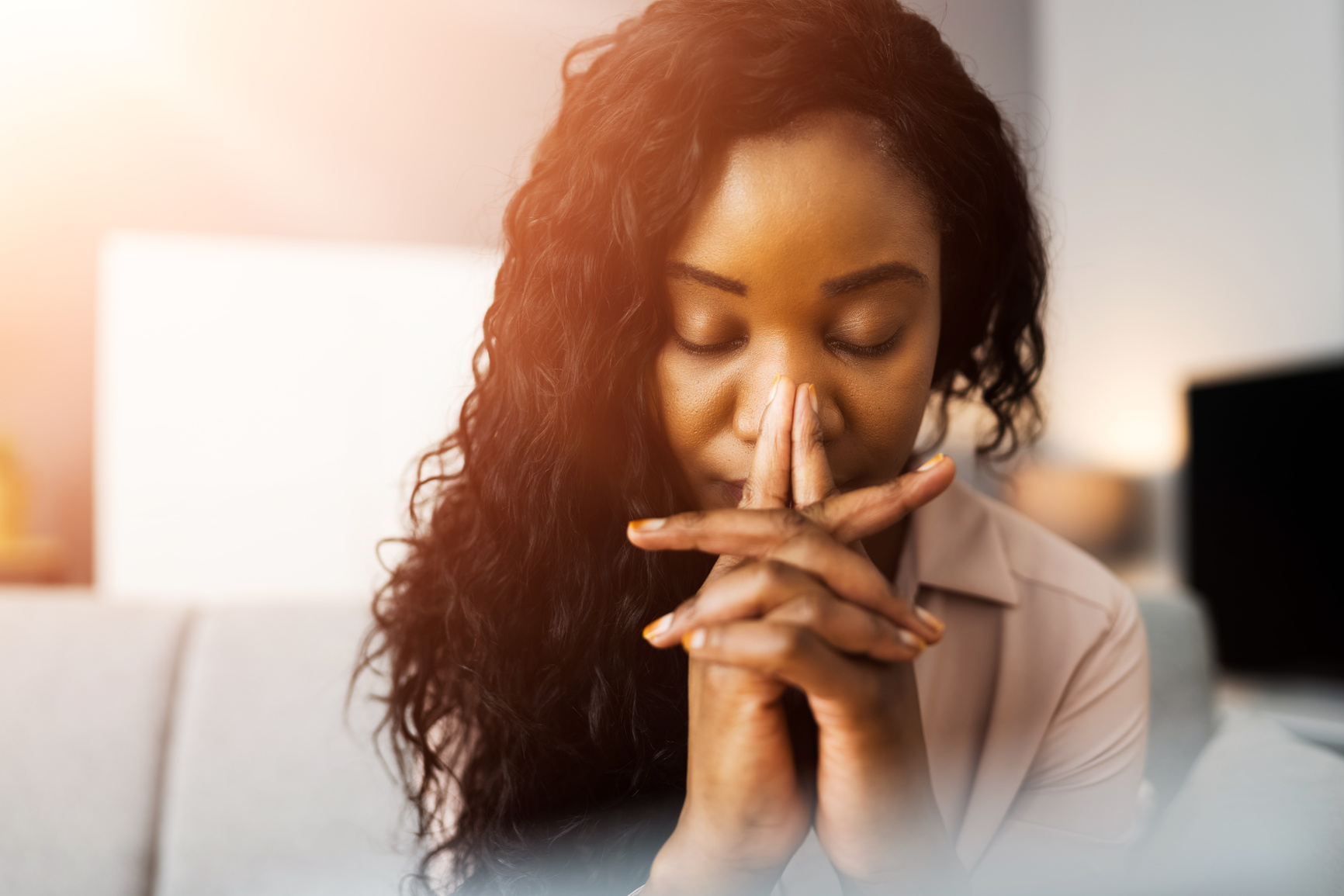 African American Woman Praying